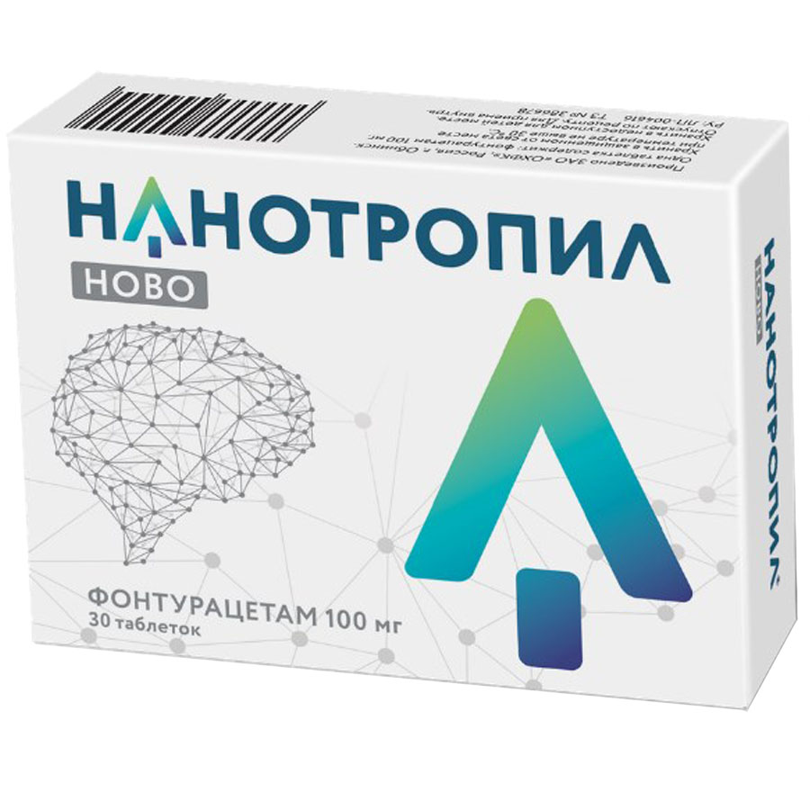 Нанотропил Ново 100 мг таблетки, 10 шт.