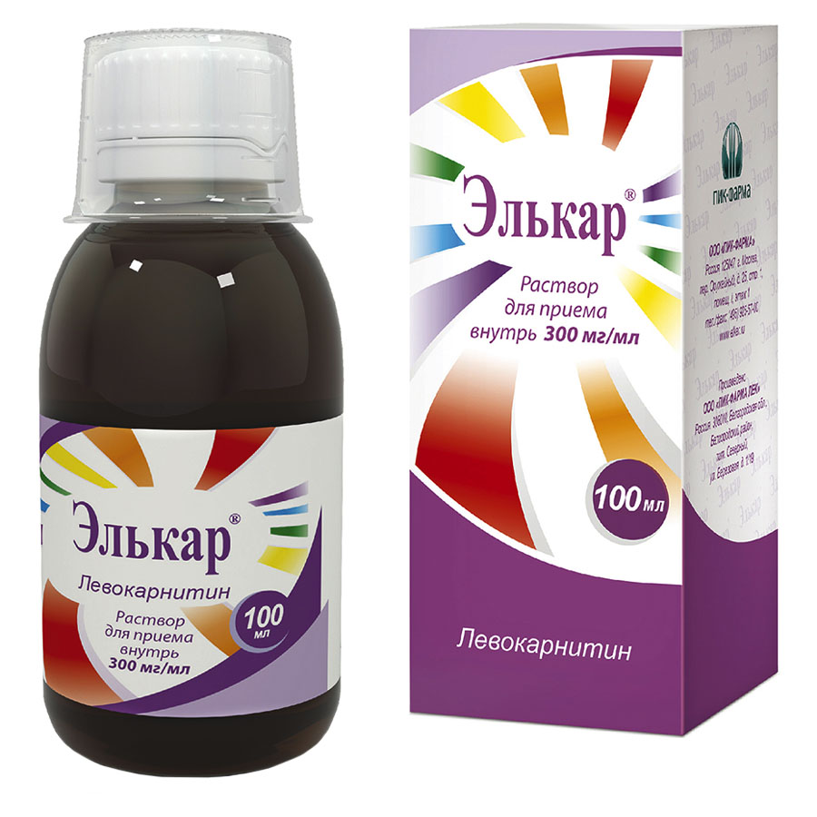 Элькар 300мг/мл раствор для приема внутрь, 100мл