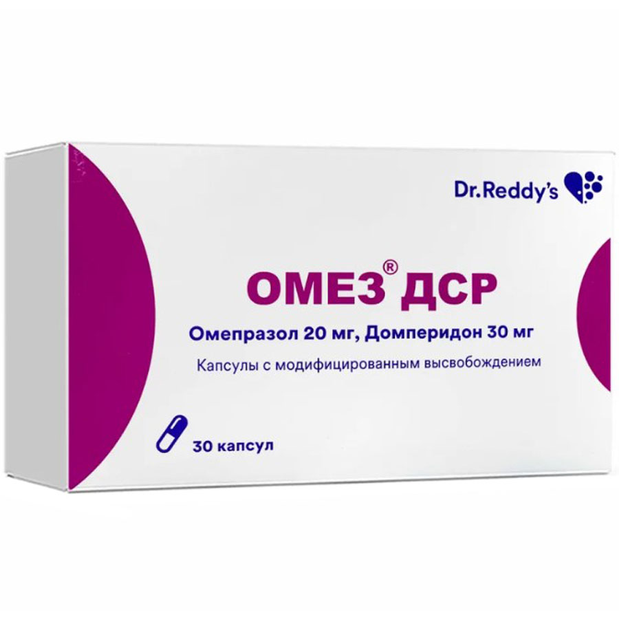 Омез ДСР 30мг+20мг №30 капс