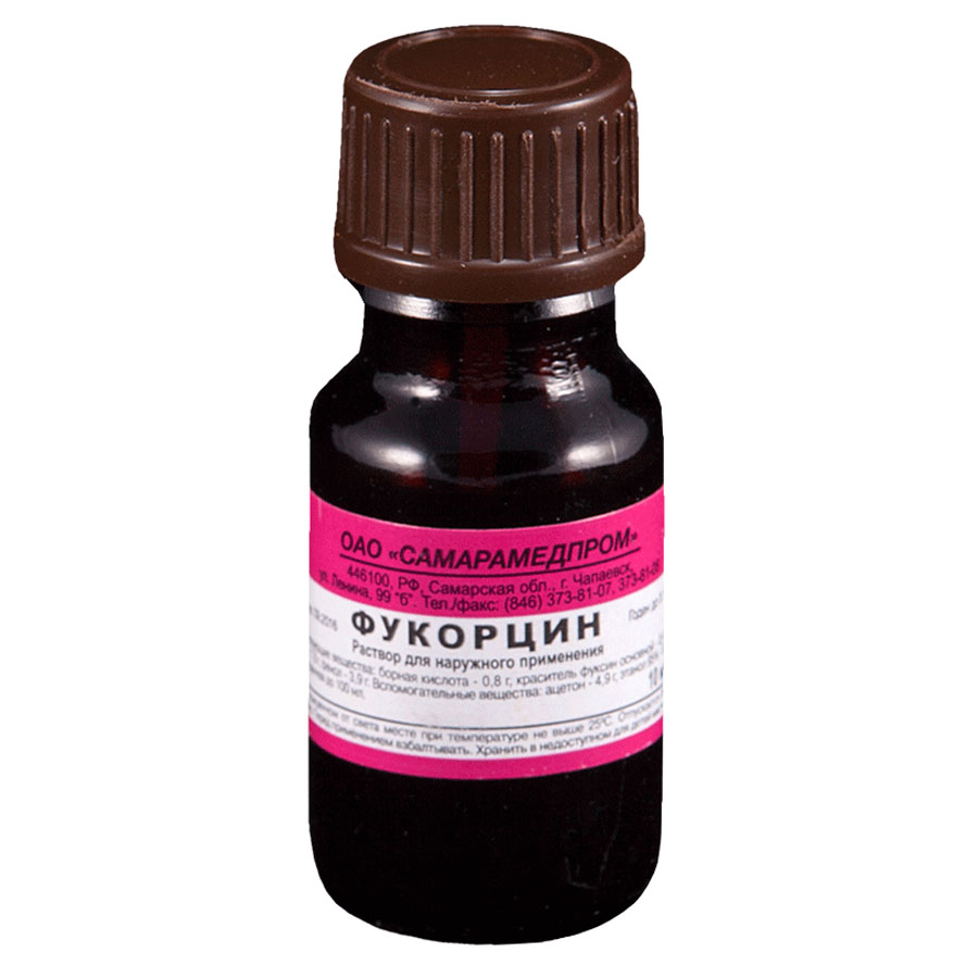 Фукорцин раствор крышка-помазок, 10мл