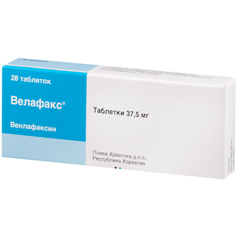 Велафакс 37,5 мг таблетки, 28 шт.