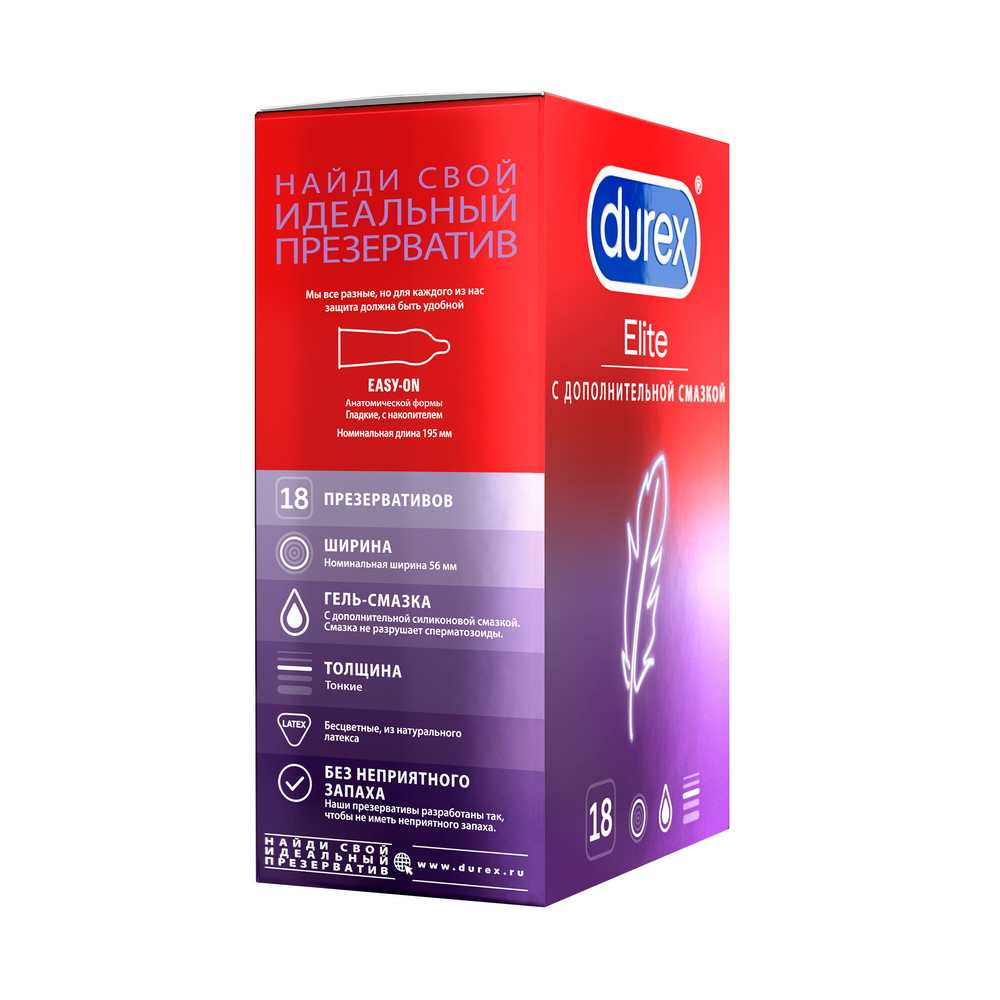Дюрекс Презервативы элит сверхтонкие, 18 шт.