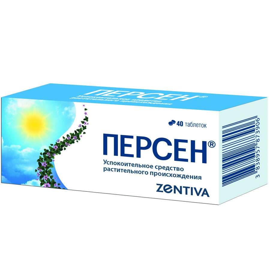 Персен таблетки, покрытые оболочкой, 40 шт.