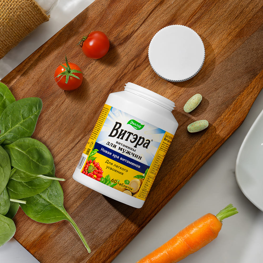 Витэра витамины для мужчин по 1,3г таблетки, 60 шт.