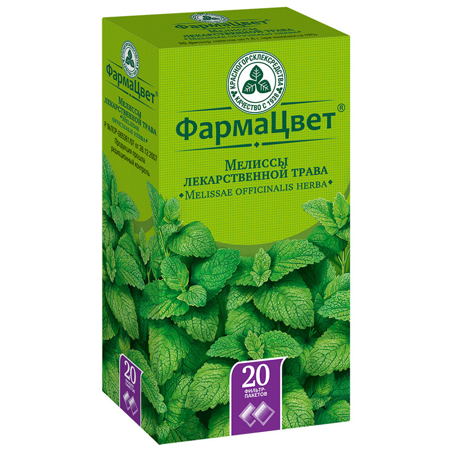 Мелиссы лекарственной трава 1,5г фильтр-пакеты, 20 шт.