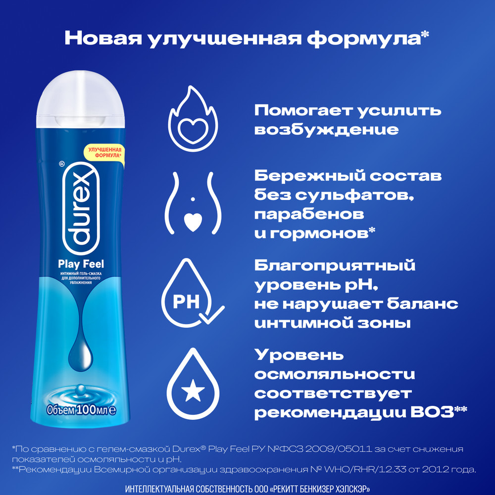 Дюрекс Гель-смазка плей фил, 100 мл