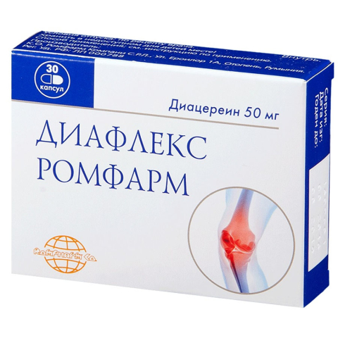 Диафлекс-ромфарм 50 мг капсулы, 30 шт.