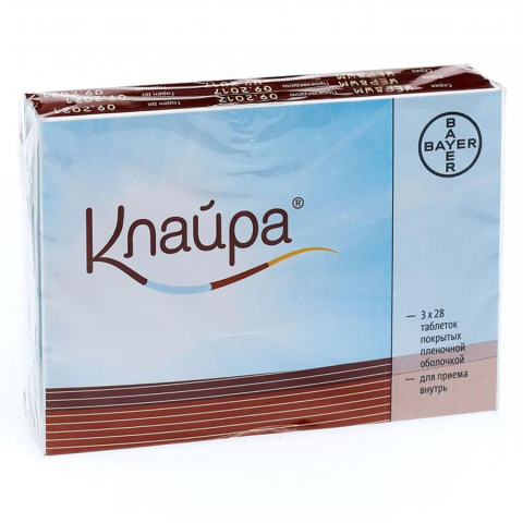 Клайра таблетки, покрытые оболочкой, 3х28 шт.