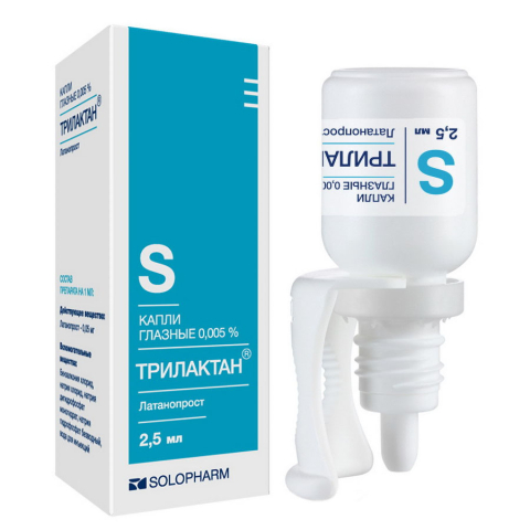 Трилактан 0,005% глазные капли 2,5 мл флакон-капельница, 1 шт.