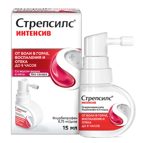 Стрепсилс Интенсив 8,75 мг/доза спрей, 15 мл