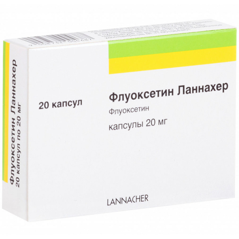 Флуоксетин 20мг капсулы, 20 шт.