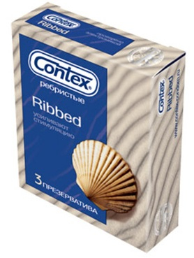 Контекс (Contex) Презервативы Ribbed ребристые, 3 шт.