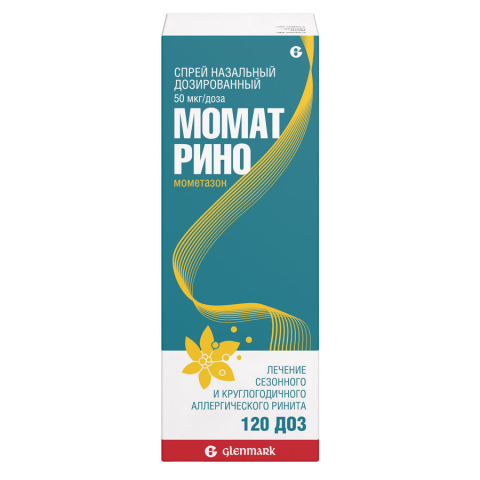 Момат рино 50 мкг/доза спрей назальный, 120 доз