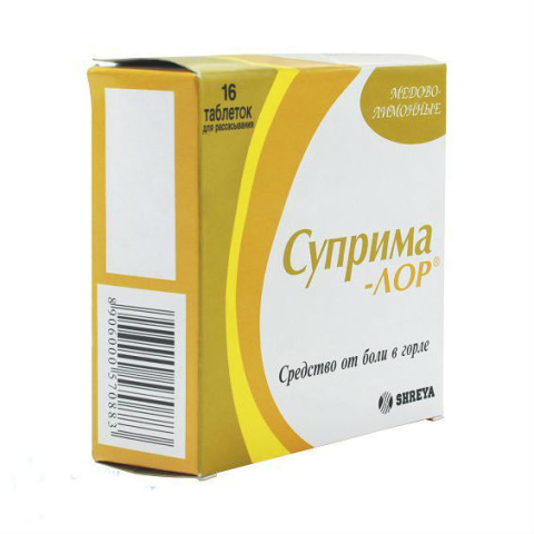 СУПРИМА-ЛОР N16 ТАБЛ.Д/РАССАС.МЕД/ЛИМОН