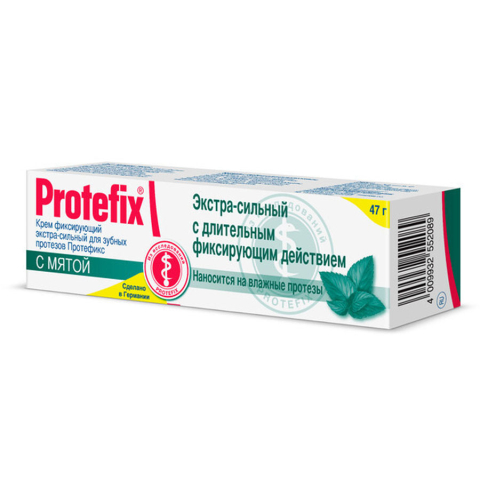 Протефикс крем фиксирующий экстра-сильный Мята, 40 мл