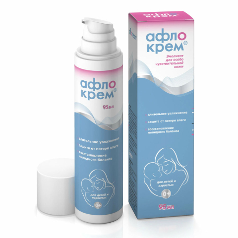 Афлокрем эмолиент крем для чувствительной кожи, 95 мл