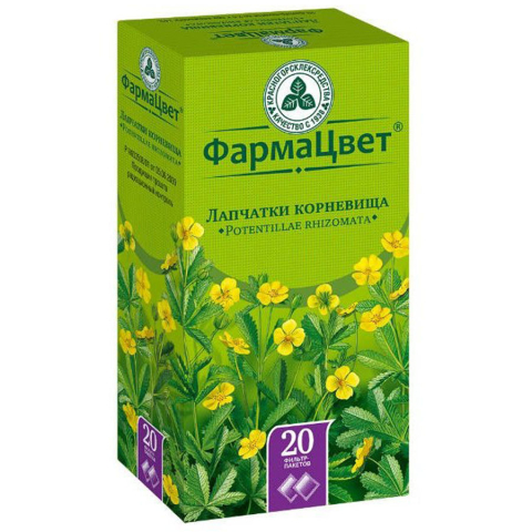 Лапчатки корневища 2,5г фильтр-пакеты, 20 шт.