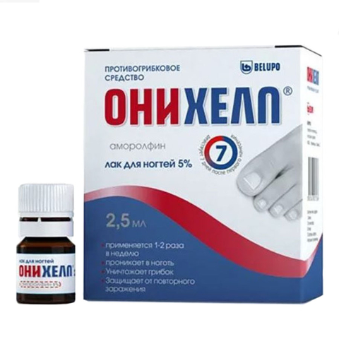 Онихелп 5% лак для ногтей, 2,5 мл