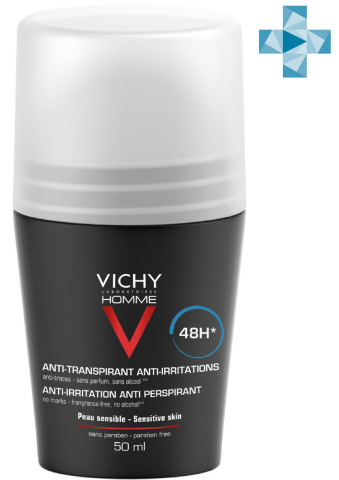 Виши (Vichy) Homme Дезодорант для чувствительной кожи 48 часов, 50 мл