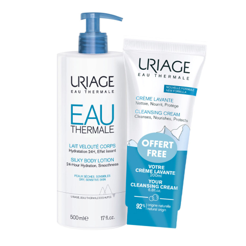 Урьяж О Термаль набор 500мл молочко для тела + 200мл очищающий пенящийся крем