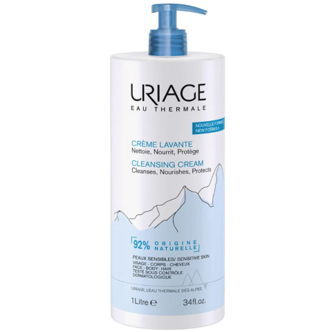 Урьяж крем для тела очищающий пенящийся помпа, 1000 мл