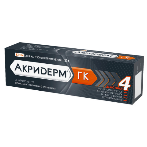 Акридерм гк крем, 30г
