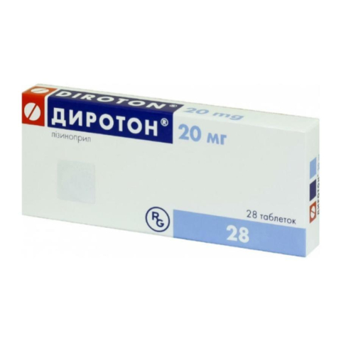Диротон 20 мг таблетки, 28 шт.