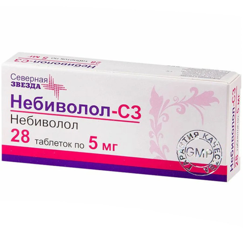 Небиволол-сз 5 мг таблетки, 28 шт.