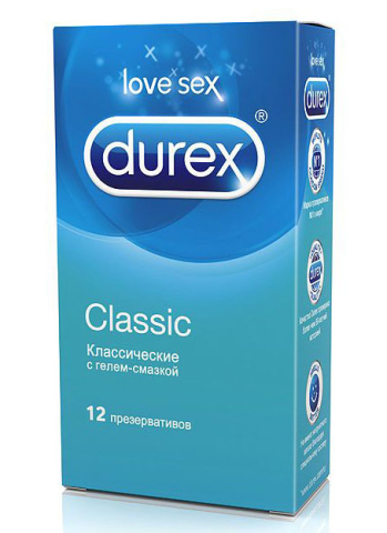 Дюрекс (Durex) Презервативы Classic классические, 12 шт.