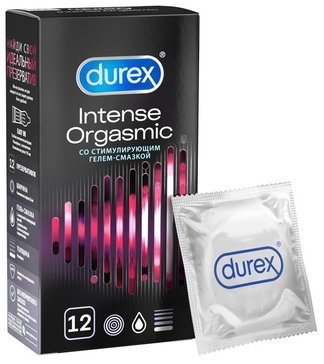 Дюрекс (Durex) Презервативы Intense Orgasmic с ребристой и точечной структурой, 12 шт.