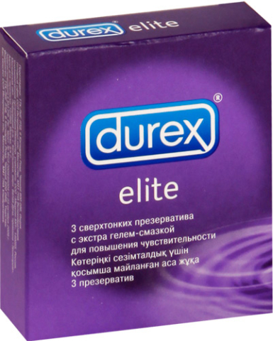 Дюрекс (Durex) Презервативы Elite, упаковка, 3 шт.