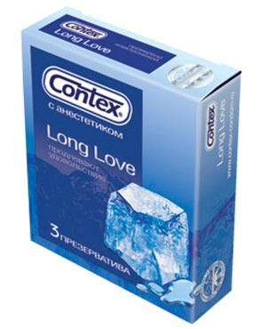 Контекс (Contex) Презервативы Long Love с анестетиком, 3 шт.