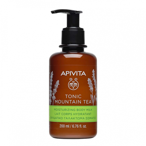 Апивита тонизирующий горный чай увлажняющее молочко для тела, 200 мл