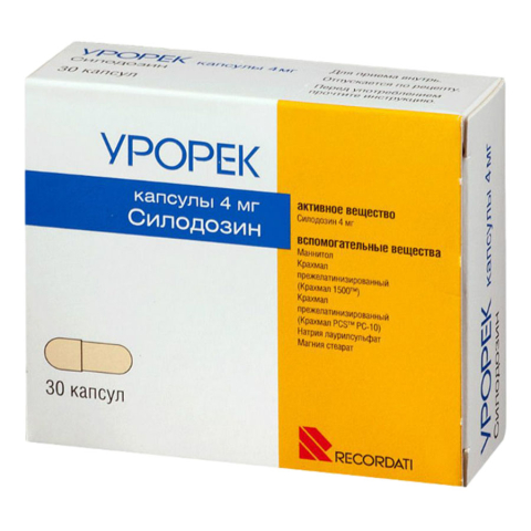 Урорек 4 мг капсулы, 30 шт.