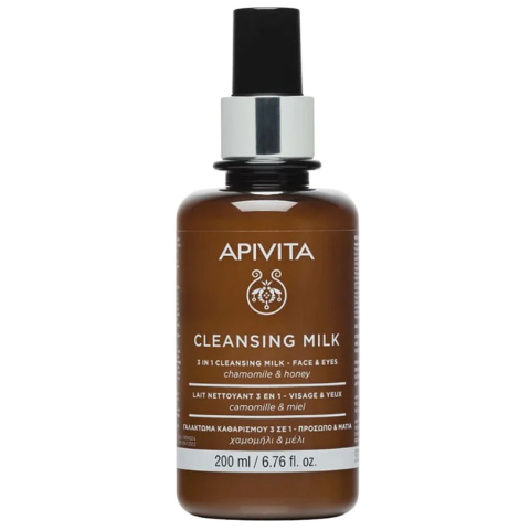 Apivita молочко очищающее 3в1 для лица и глаз, 200 мл
