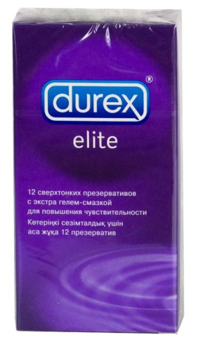 Дюрекс (Durex) Презервативы Elite, упаковка, 12 шт.