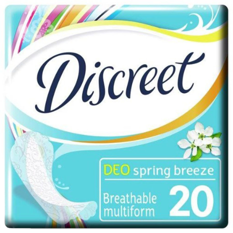 Discreet deo multiform весенний бриз ежедневные прокладки, 20 шт.