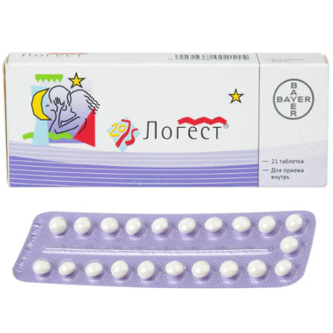 Логест таблетки, покрытые оболочкой, 21 шт.