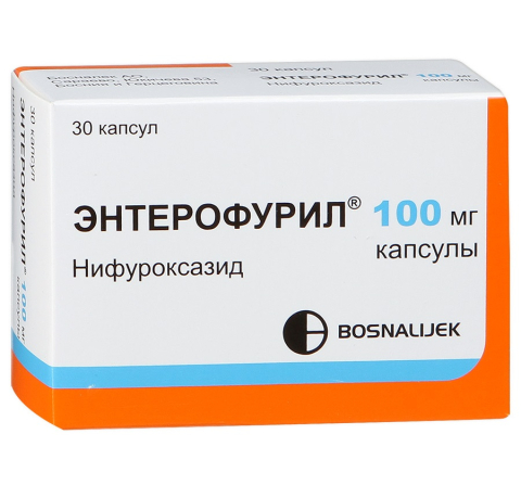 Энтерофурил 100мг №30 капс.